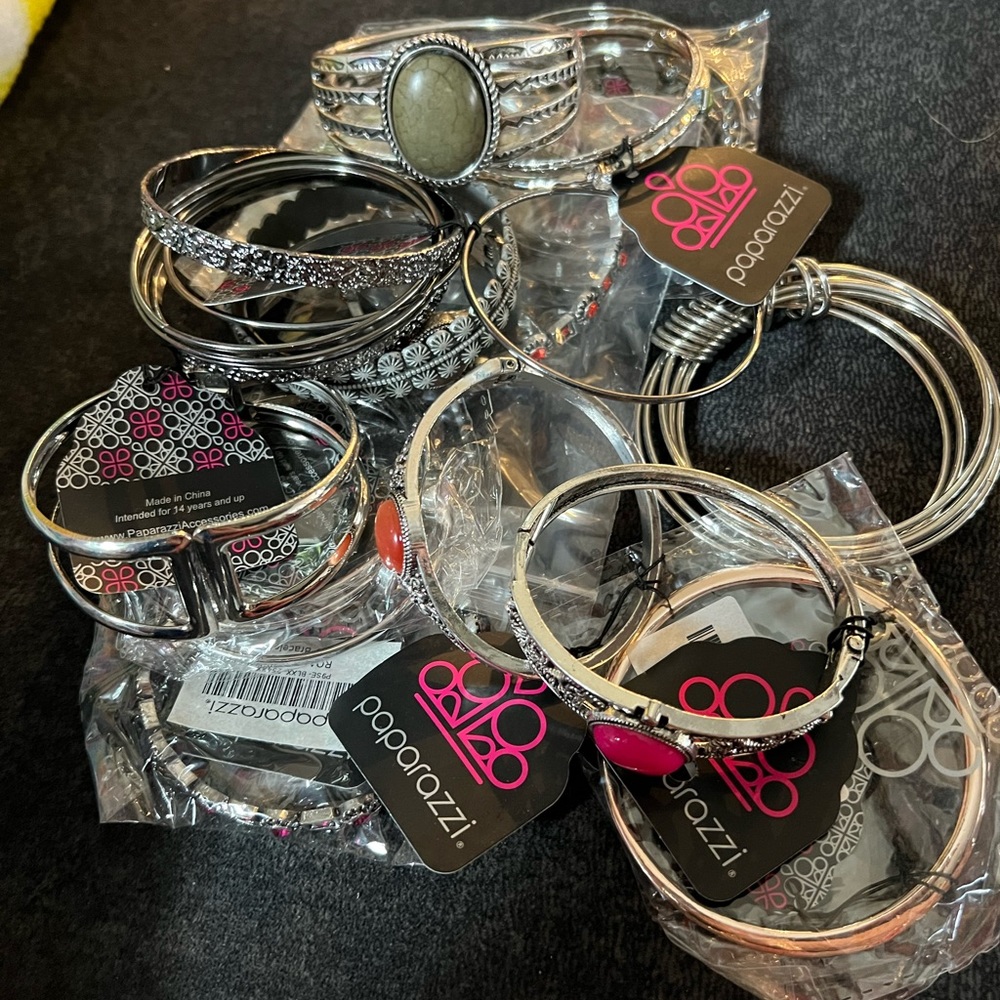 New with tags mystery cuff bracelets.  Silver, rose gold, gun metal